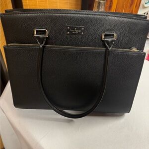 Kate Spade Black Leather Tote Bag
